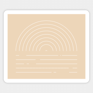 Sunset vinyl line art Sticker